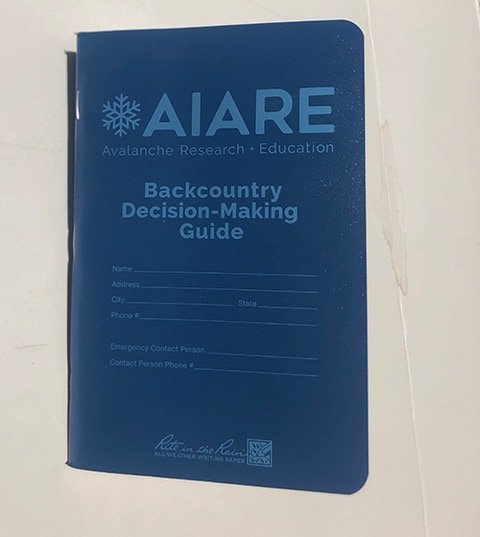 AIARE backcountry decision making guide