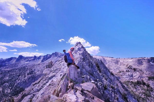 IFMGA Guide Dave on Crystal Crag in Mammoth Lakes