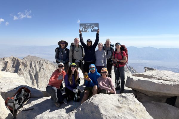 2025 John Muir Trail Hikers on the summit of Mt Whitney